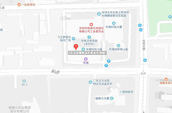 深圳市億天凈化技術(shù)有限公司地理位置(地圖)
